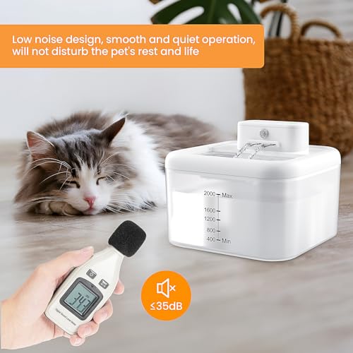 Wireless Cat Water Fountain, 2L, Motion Sensor, 3 Modes H76655