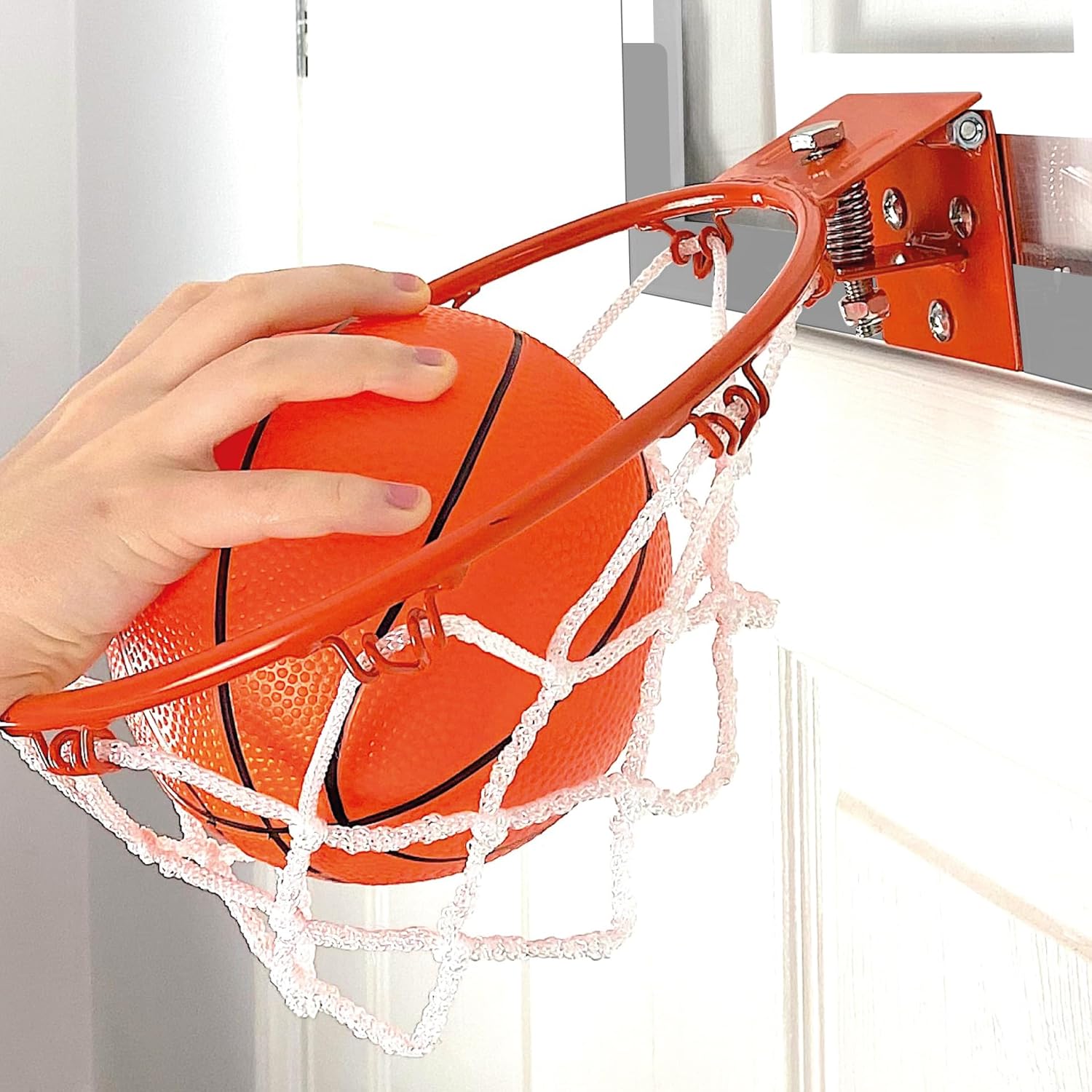 Mini Basketball Hoop for Door with Noise Reduction, 2 Balls and Pump Included P589