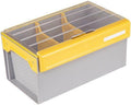 Plano EDGE Premium Plastics and Bulk Tackle Utility Box, Clear and Yellow, Rust-Resistant, Waterproof Bulk Premium Storage Organizer for Plastic Tackle