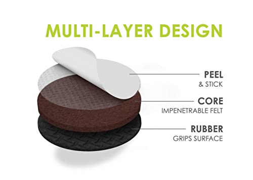 Non Slip Furniture Pads Self Adhesive Rubber Stoppers for Furniture Legs, Set of 4 Y61983