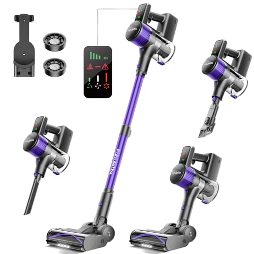 FABULETTA Vacuum Cleaners for Home, 38Kpa Cordless Vacuum Cleaner with 500W Brushless Motor, 6 in 1 Lightweight Stick Vacuum Up to 55 Mins Runtime, Great for Pet Hair/Carpet/Hard Floor, Deep Blue