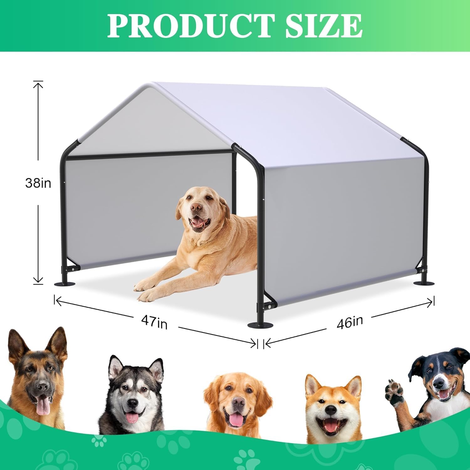 Dog Shade Shelter Outdoor Tent for Medium/Large Dogs Q397