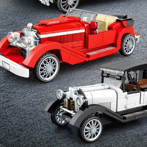 Antique Model Car Building Blocks Set, Vintage Truck Bricks, Gift for Kids 6+ D984364