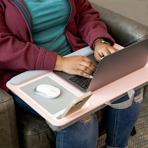 Lap Desk with Wrist Rest, Mouse Pad, and Phone Holder for 15.6 Inch Laptops P42843