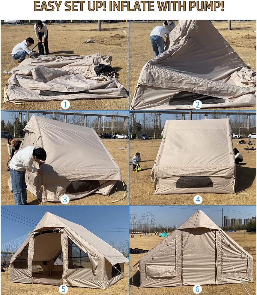 Inflatable Tent with Pump, Waterproof, 4-5 Person T141