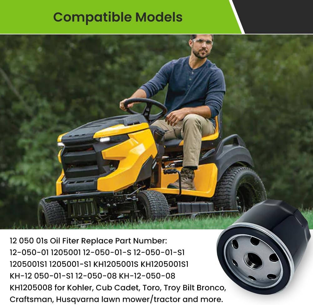 Oil Filter for Lawn Mower, 4 Pack K190