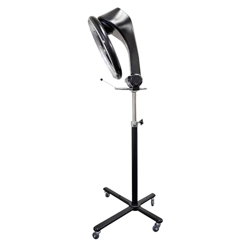 Infrared Hair Color Processor with Rolling Base - Adjustable Standing Hair Dryer for Salon Use S19669