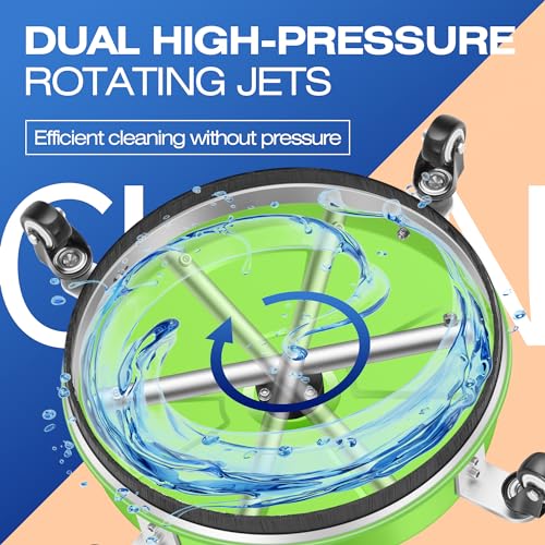15" Pressure Washer Surface Cleaner with 4 Wheels, Stainless Steel R155318