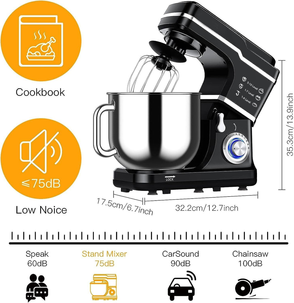Stand Mixer with Stainless Steel Bowl, 7.5 Qt, 10-Speed W2766