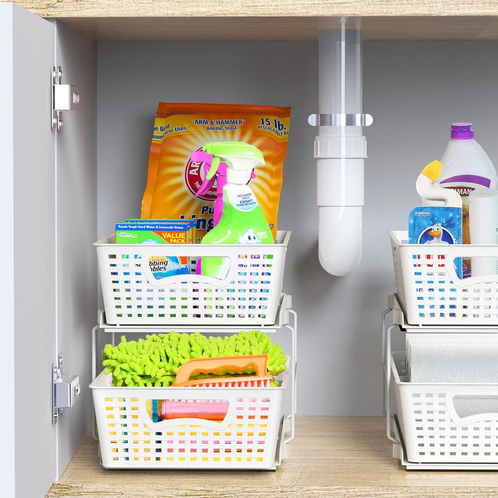 Bathroom Organizer Tray with Pull-Out Sliding Drawer P536731