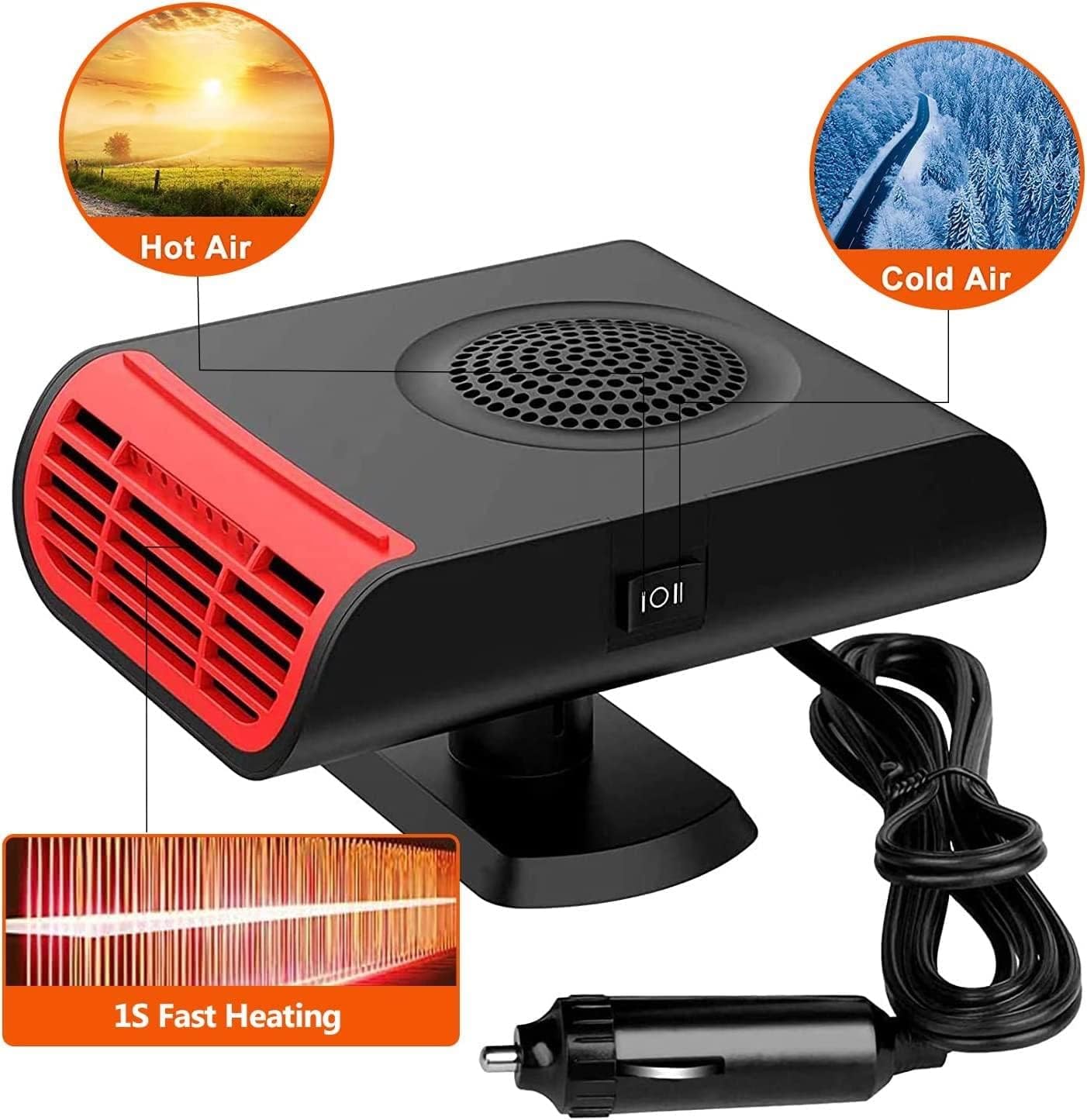 Portable Car Heater and Defroster, 2-in-1 Fast Heating for Winter F99335
