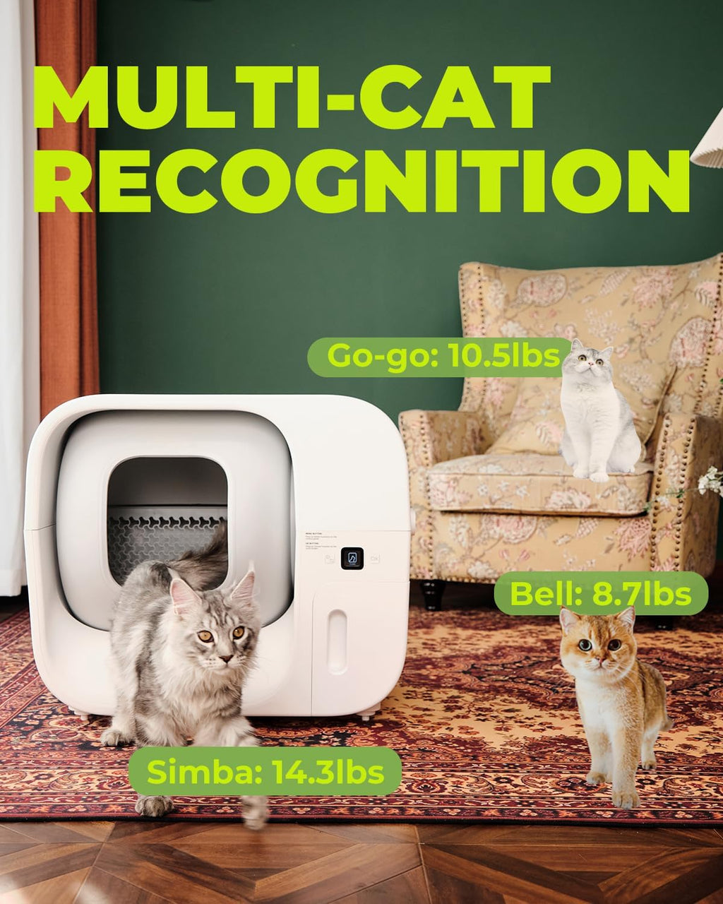 Self-Cleaning Automatic Cat Litter Box with App Control V88523