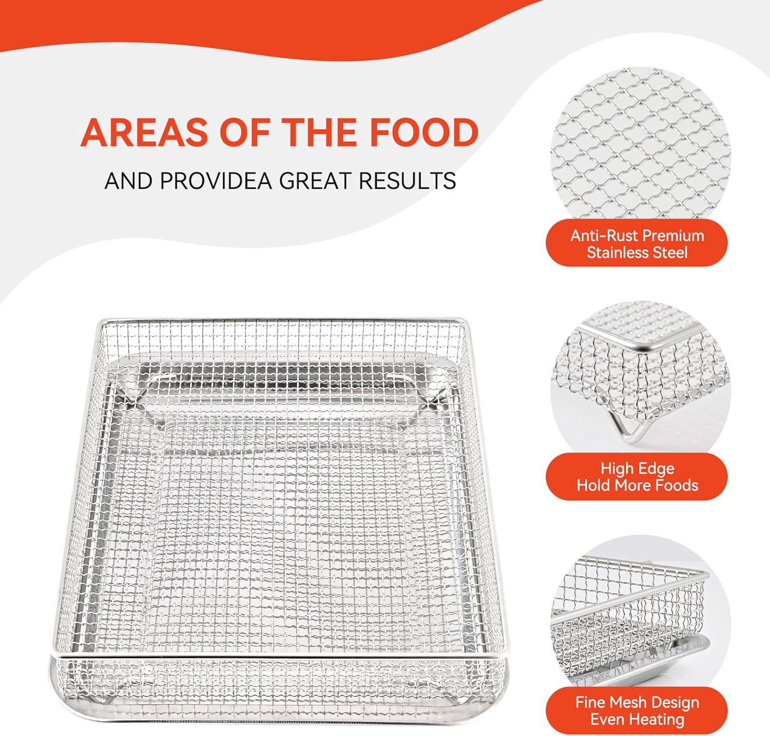 Stainless Steel Air Fryer Basket and Baking Tray for Convection Toaster Oven R7120
