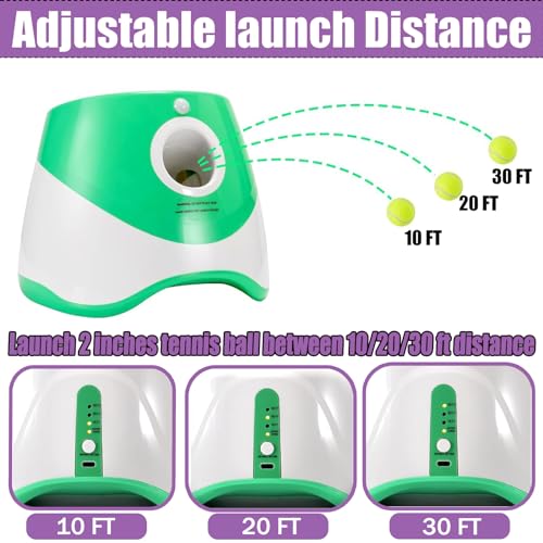 Automatic Dog Ball Thrower Launcher with 10-30ft Distance L458066