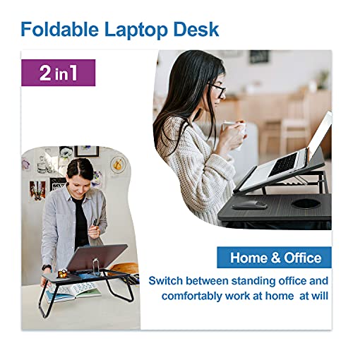 Laptop Desk Angle Adjustable Portable Bed Tray with Cup Holder Z4111