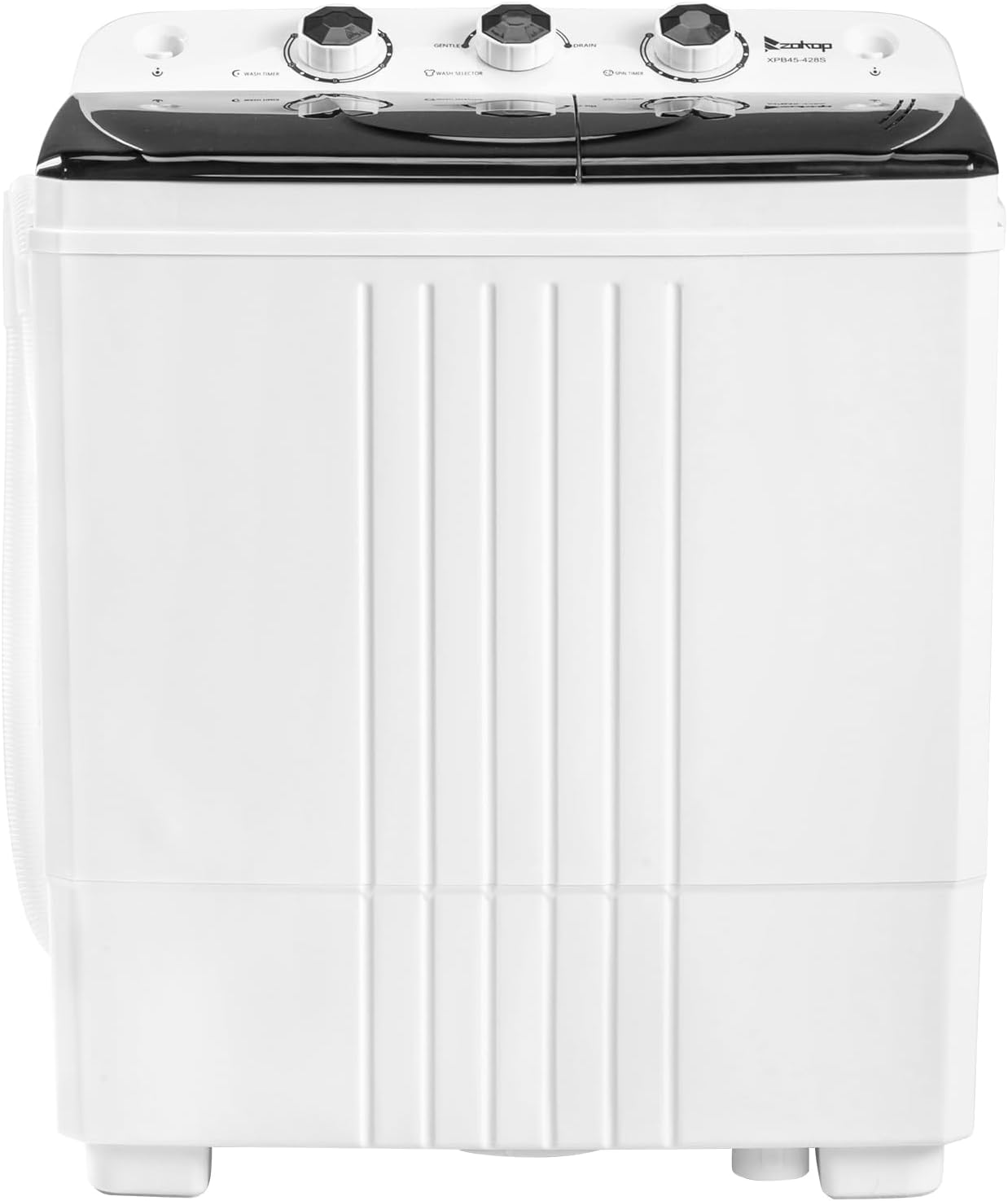 Portable Washing Machine, 20LBS Compact Mini Twin Tub Washer Machine, Portable Washer Wash and Spin Cycle, Built-in Gravity Drain for Camping, Apartments, Dorms, College, RV's, Small Spaces