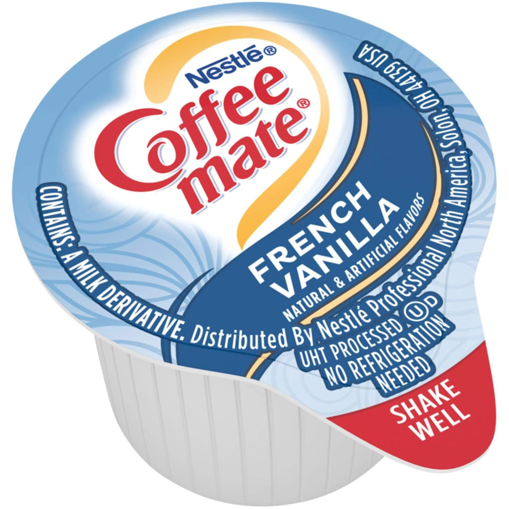 French Vanilla Liquid Coffee Creamer Singles, Non Dairy, 180 Count F6942