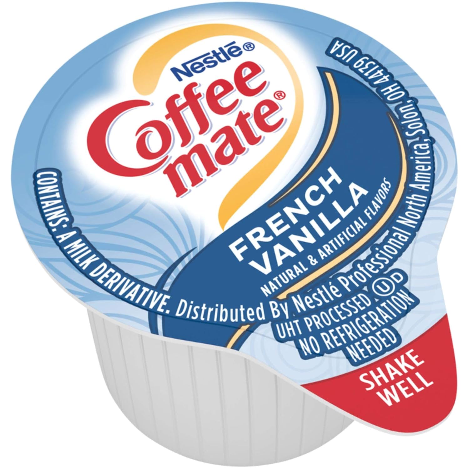 French Vanilla Liquid Coffee Creamer Singles, Non Dairy, 180 Count F6942