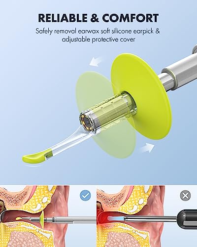 Digital Otoscope for Phone and Tablet with Ear Wax Removal Tools M3390
