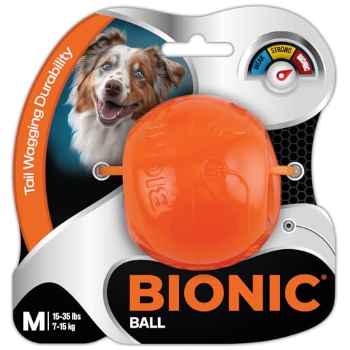 BIONIC Ball Dog Toy, Small - Interactive Dog Chew Toy That Stands Up to The Toughest Chewers, for Dogs up to 20 lbs. (9 kg)