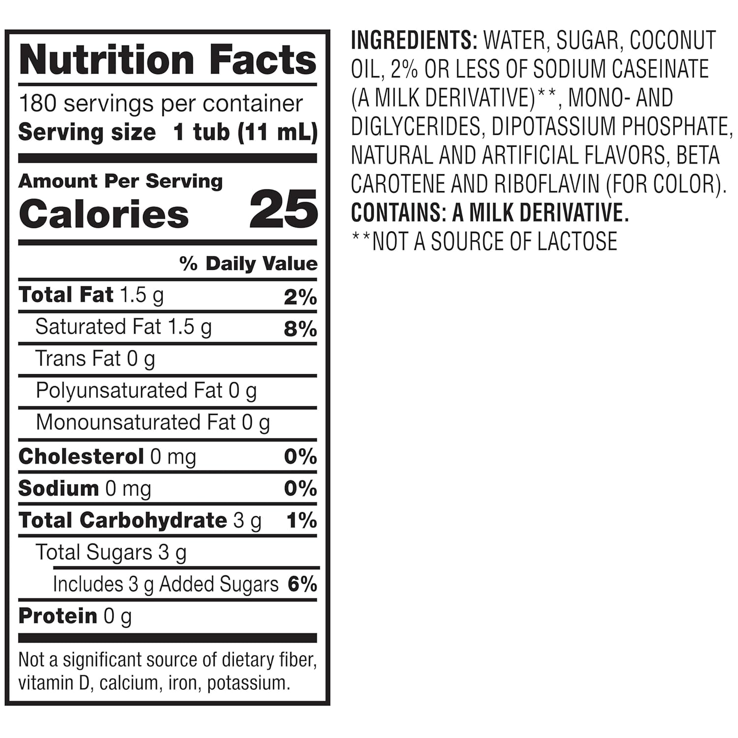 French Vanilla Liquid Coffee Creamer Singles, Non Dairy, 180 Count M50922