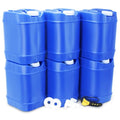 Emergency Water Storage Containers - 20 Gallons (4 Tanks) - 5 Gallon Each Water Storage Tanks w/Lids + Spigot - Water Storage Container, Emergency Water Container, Survival Storage Tank - Stackable