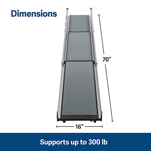 Telescoping Pet Ramp for Dogs and Cats, Portable Aluminum, 47-87 in N4903