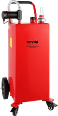 VEVOR 30 Gallon Fuel Caddy, Portable Fuel Storage Tank Container with Electric Pump Wheels 23.5 L/min, 180W Fuel Transfer Storage Tank for Diesel Lubricating Oil Machine Oil Car Mowers Boat Motorcycle
