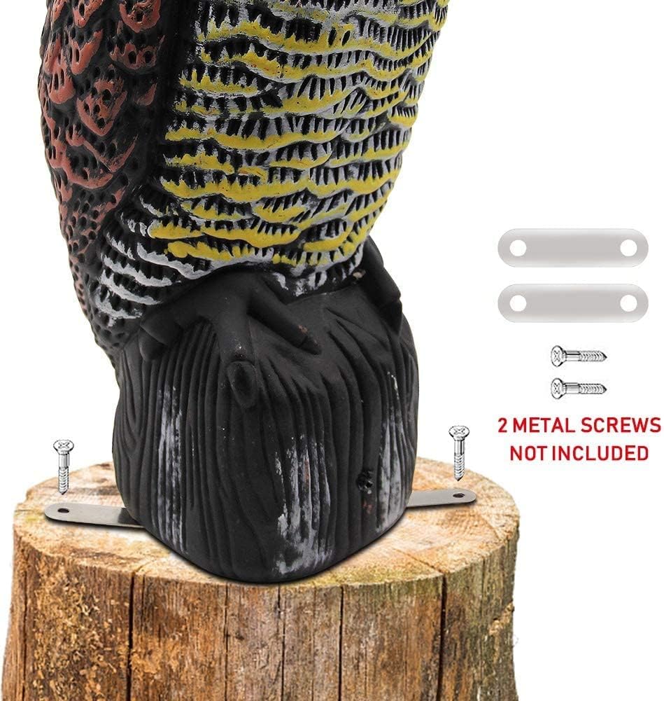 Solar Powered Horned Owl Statue for Garden Outdoor D866