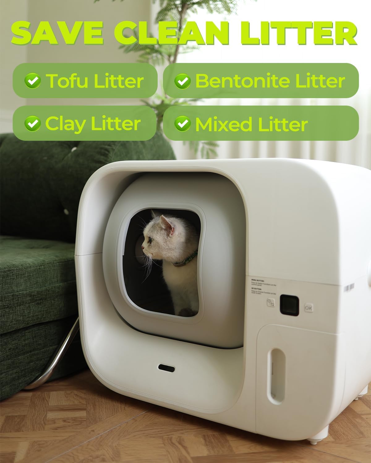 Self-Cleaning Automatic Cat Litter Box with App Control V88523
