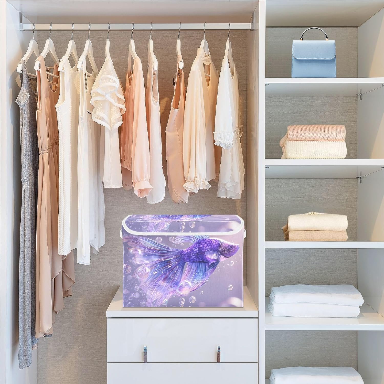 Fabric Foldable Storage Bins with Lids C77995