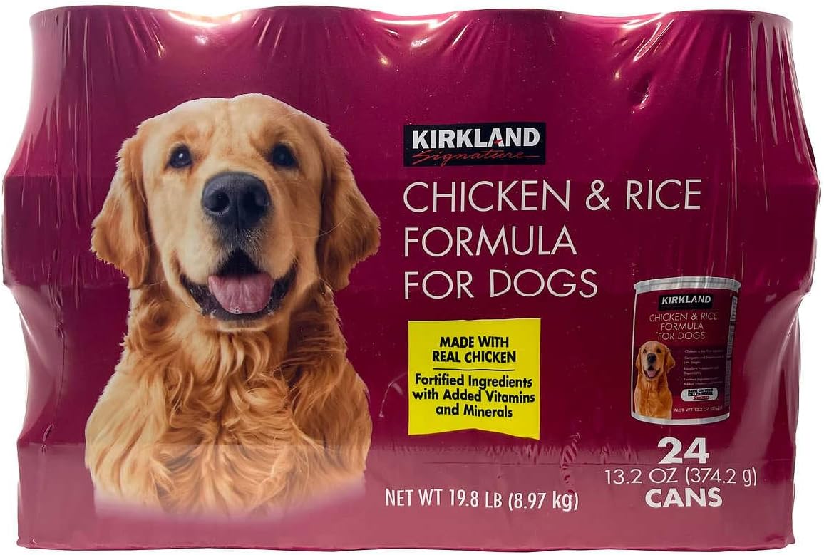 KIRKLAND Signature Chicken & Rice Formula Dog Food, 13.2 Ounce (24 Count)