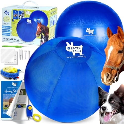 Race&Herd Herding Ball for Dogs Small & Puppies, 18" Complete Set Dog Ball, Balls for Dogs | Dog Toys, Hearding Ball, Herding Balls for Cattle Dogs, Herding Ball for Australian Shepherd