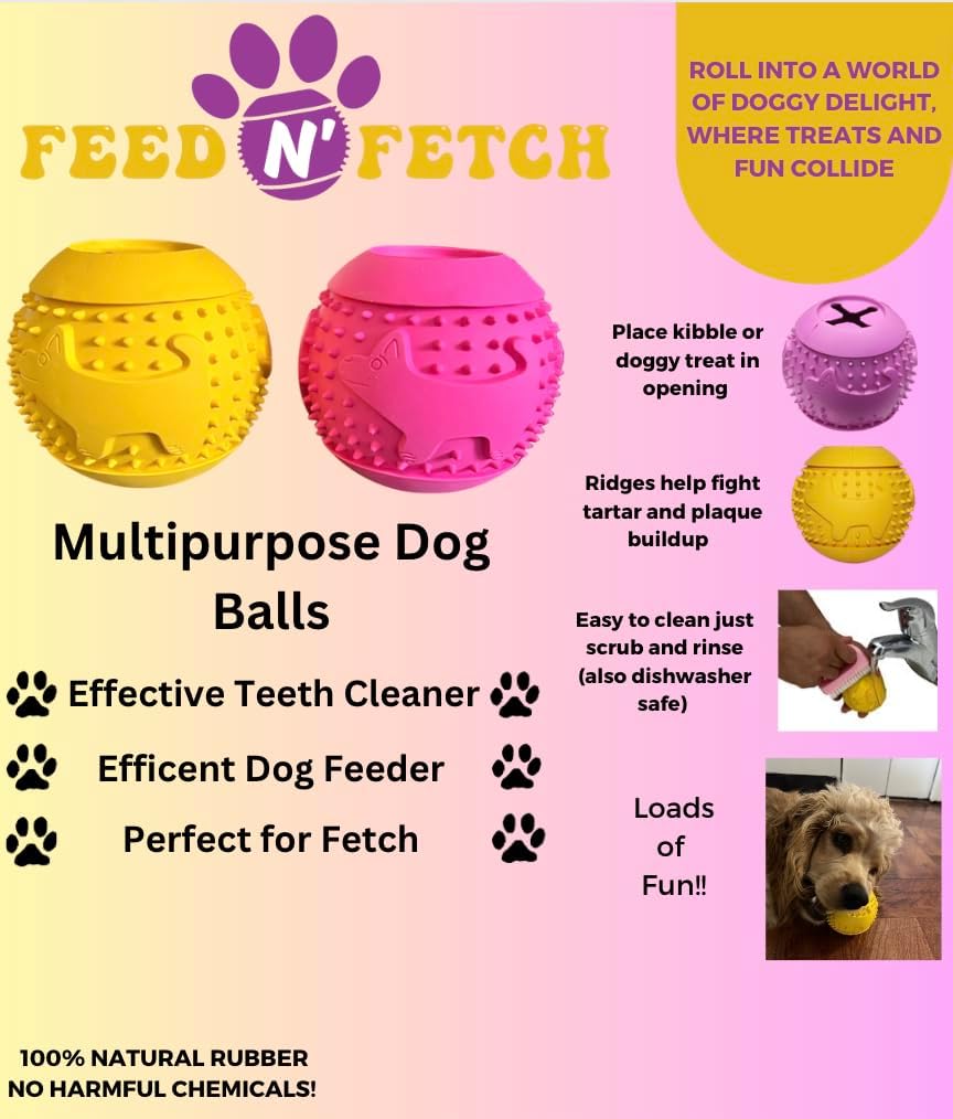 Interactive Treat Ball for Dogs - Food Puzzle Dispenser Toy B865