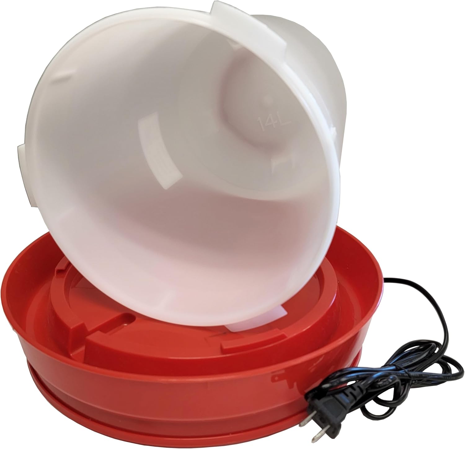 Heated Poultry Chicken Waterer 3.7 Gallon with LED Z597