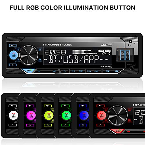 Mechless Bluetooth Car Stereo with Dual USB, SD, AUX, FM/AM Radio Receiver D777