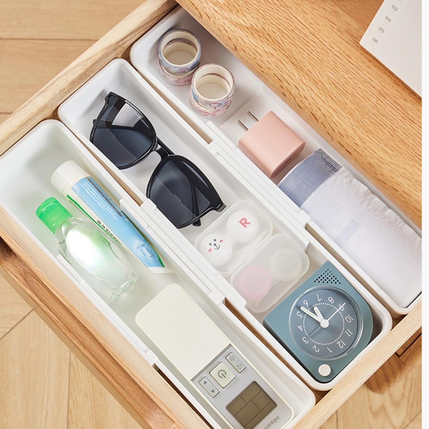 Expandable Drawer Organizer Trays, 4-Pack for Kitchen, Bathroom, Office W117654