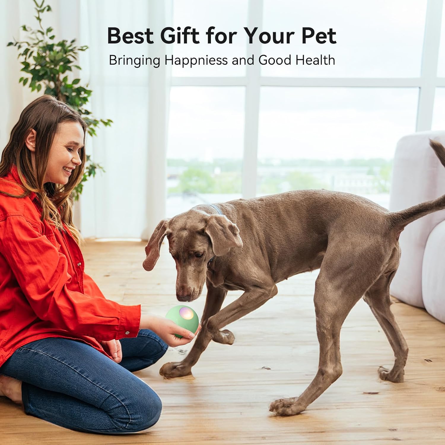 Interactive Dog Toy, Automatic Moving Ball for Medium Large Dogs O834324