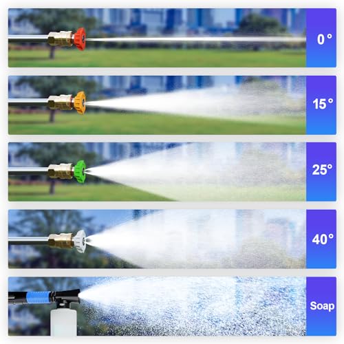 Electric Pressure Washer 4500 PSI, 3.2 GPM, 4 Nozzles with Foam Cannon H529