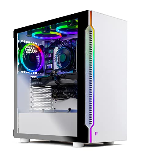 Skytech Eclipse Lite Gaming PC, Ryzen 7 7800X3D 4.2 GHz (5GHz Turbo Boost), AMD RX 7600XT 16GB GDDR6, 1TB SSD, 32GB DDR5 RAM 5600 RGB, 750W GOLD PSU, 360mm AIO, Wi-Fi, Win 11 Home