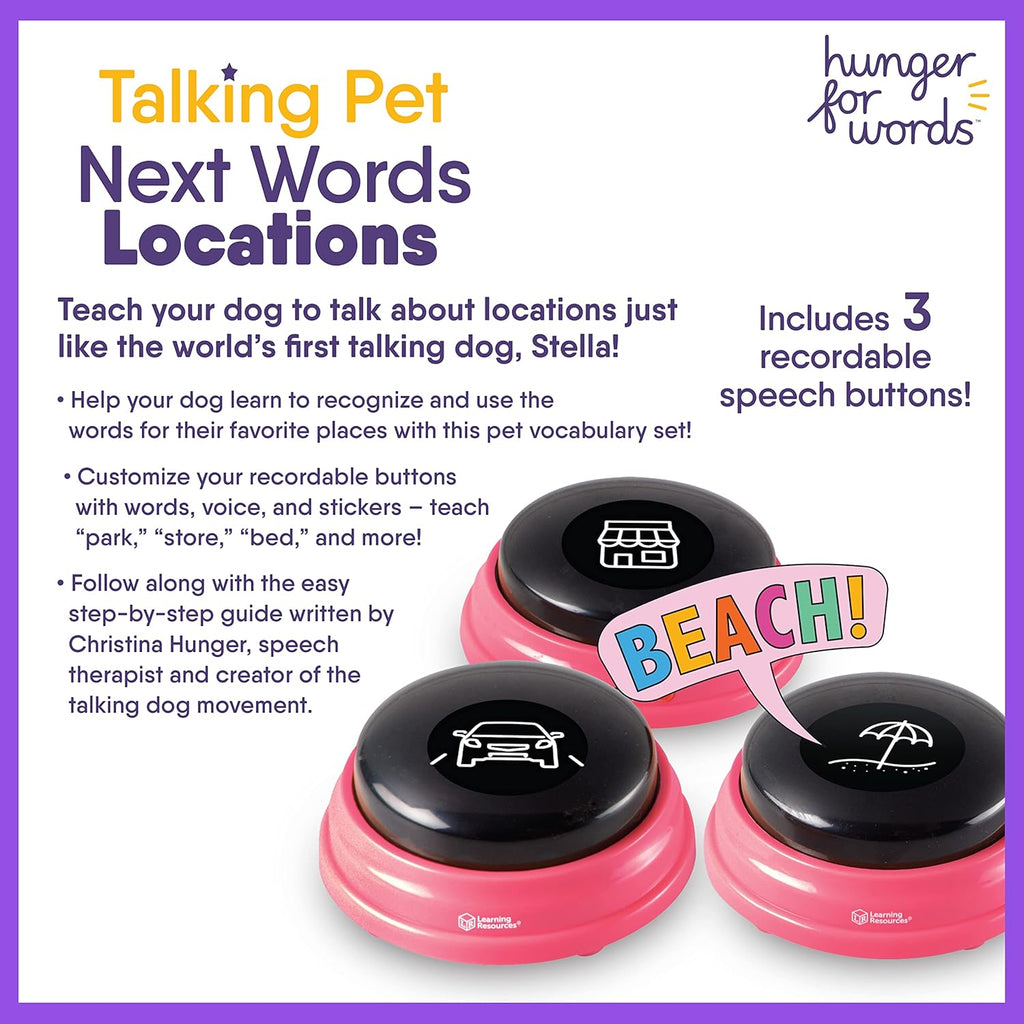 Recordable Speech Buttons for Dogs, 3 Piece Set R22390
