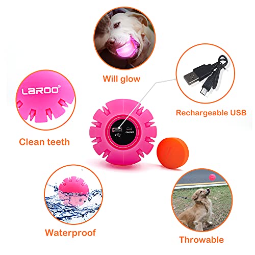 LED Dog Ball, Glowing Interactive Toy with USB Rechargeable A5400