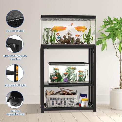 Metal Adjustable 20 Gallon Fish Tank Stand Q7398