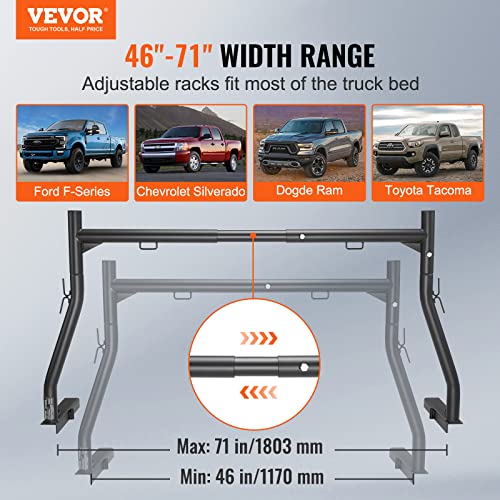 Aluminum Truck Rack with C-Clamps for Kayak, Surfboard, Lumber J58091
