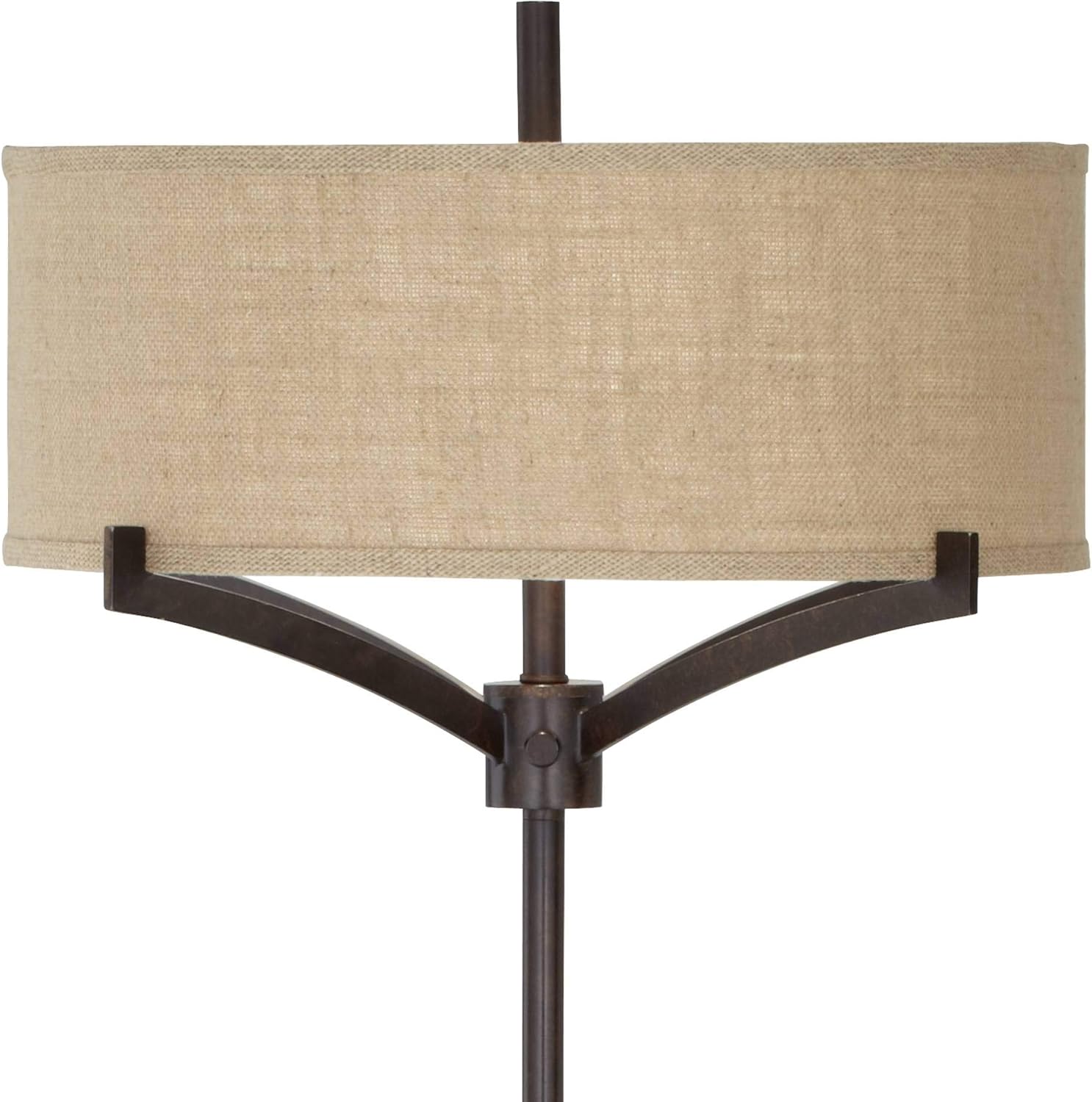 Mid Century Floor Lamp 62" Tall with Drum Shade P2330