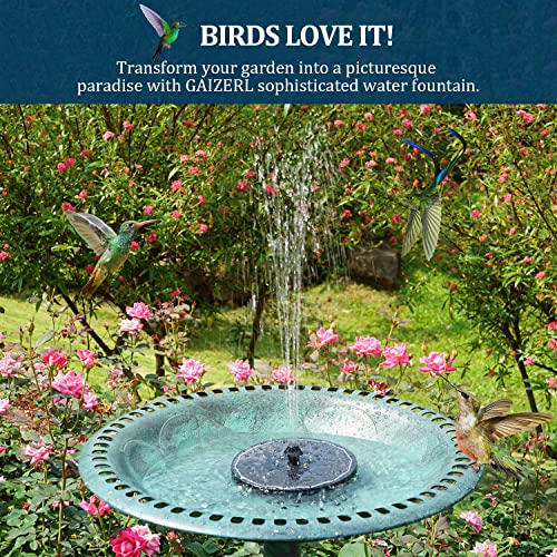 Solar Bird Bath Fountain with LED Lights, 8 Spray Modes for Garden X272242