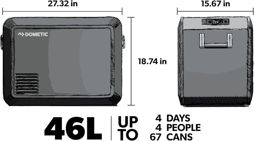 Portable Refrigerator and Freezer, 45-Liter, AC/DC or Solar Powered C44496