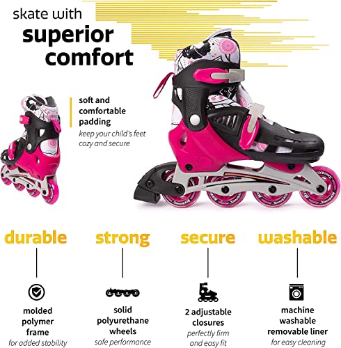 Adjustable Inline Skates for Kids, Teens, and Young Adults Outdoor Roller Skates X1538