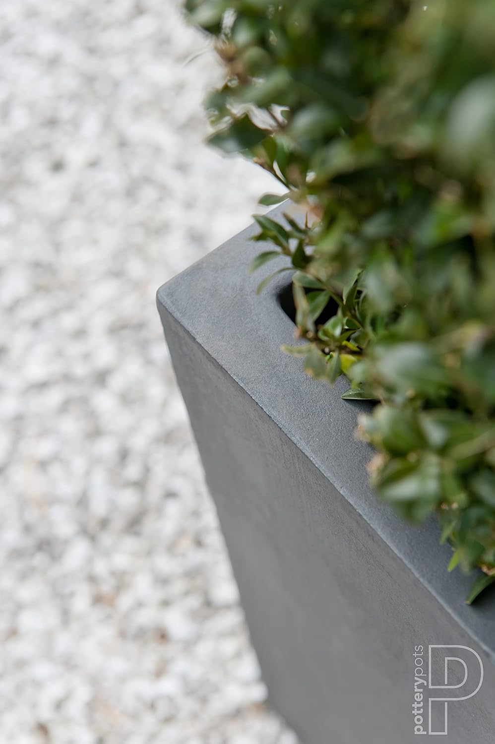 Modern Grey Square Planter, Extra Large, 24 Inch Tall H41411