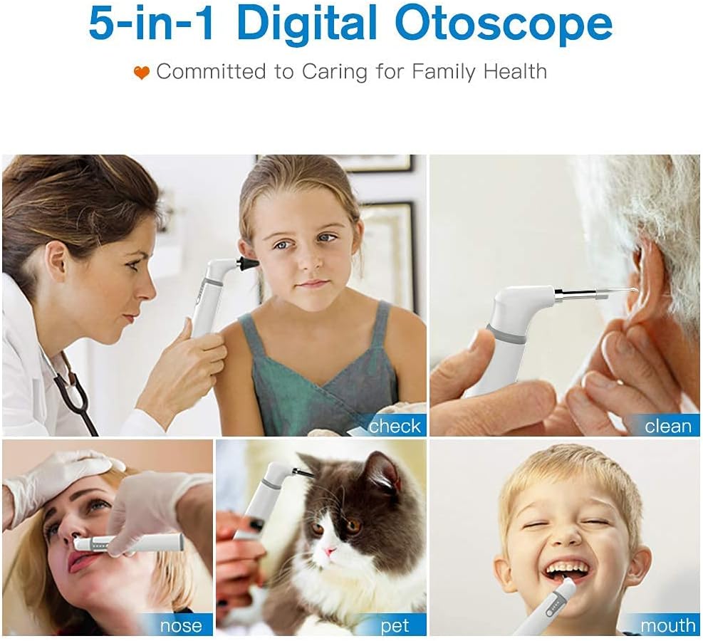 Wireless Otoscope with Earwax Removal Tool and 6 LED Lights U74878